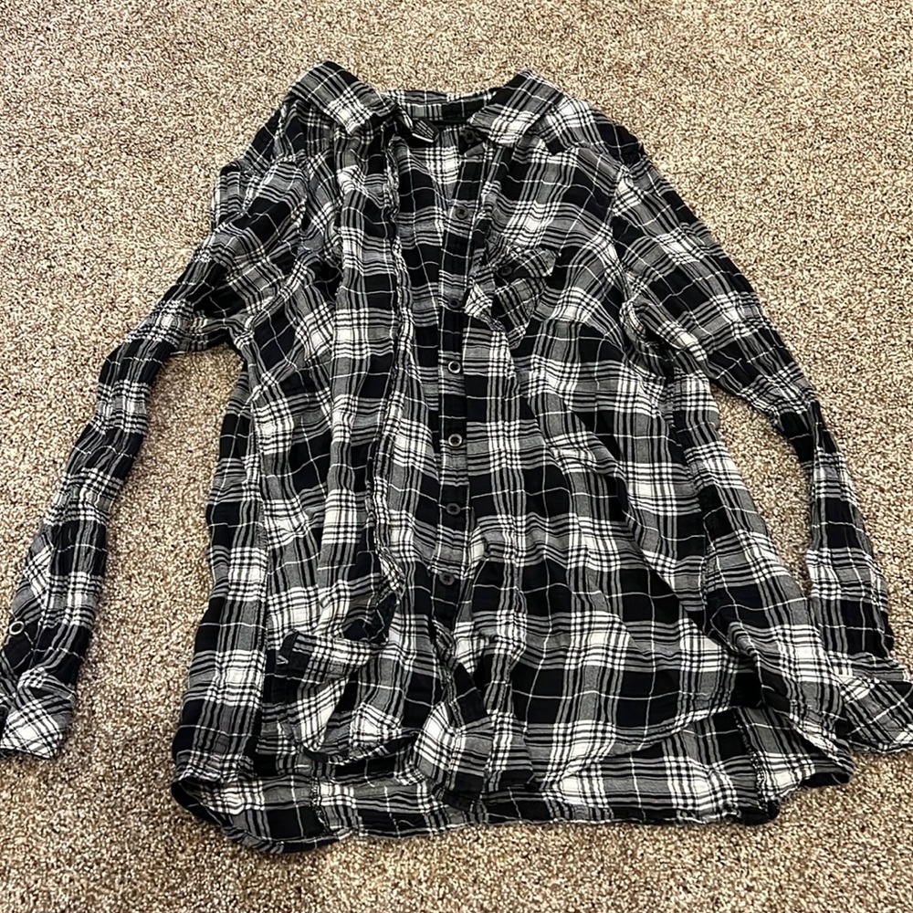 Black and White Checkered Flannel